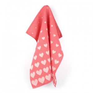 Hand- en Theedoek - Hearts - Rood